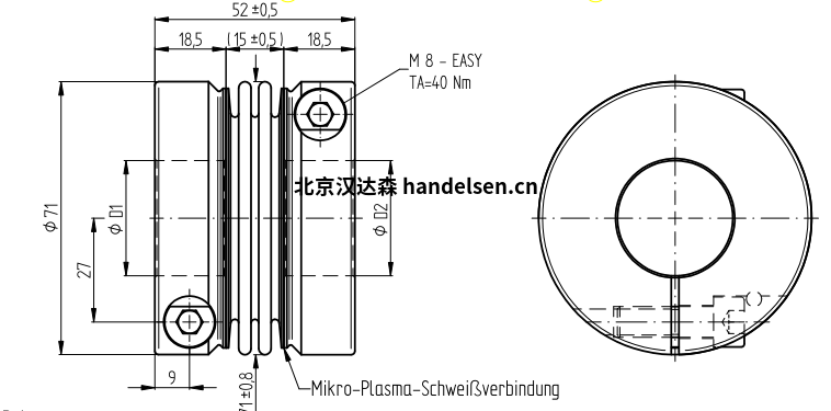 JAKOB 金屬波紋管聯(lián)軸器KG140-2W