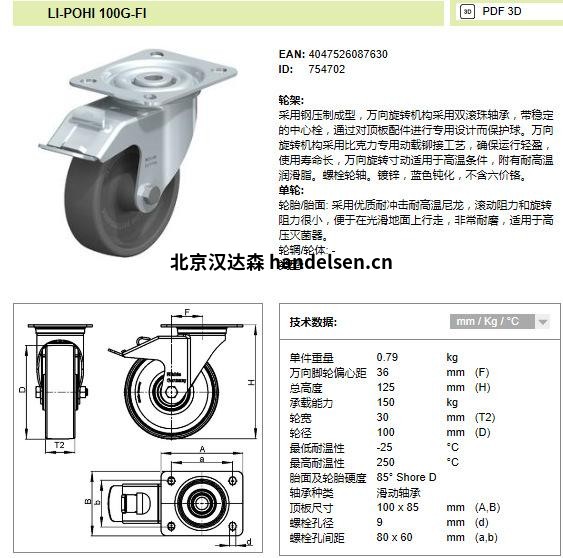 Blickle 比利時 重型負載輪和腳輪歐洲原裝進口 質(zhì)量有保證