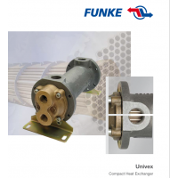 FUNKE 管殼式換熱器，主要用于冷卻液體，如潤滑油、以及通過飽和蒸汽加熱